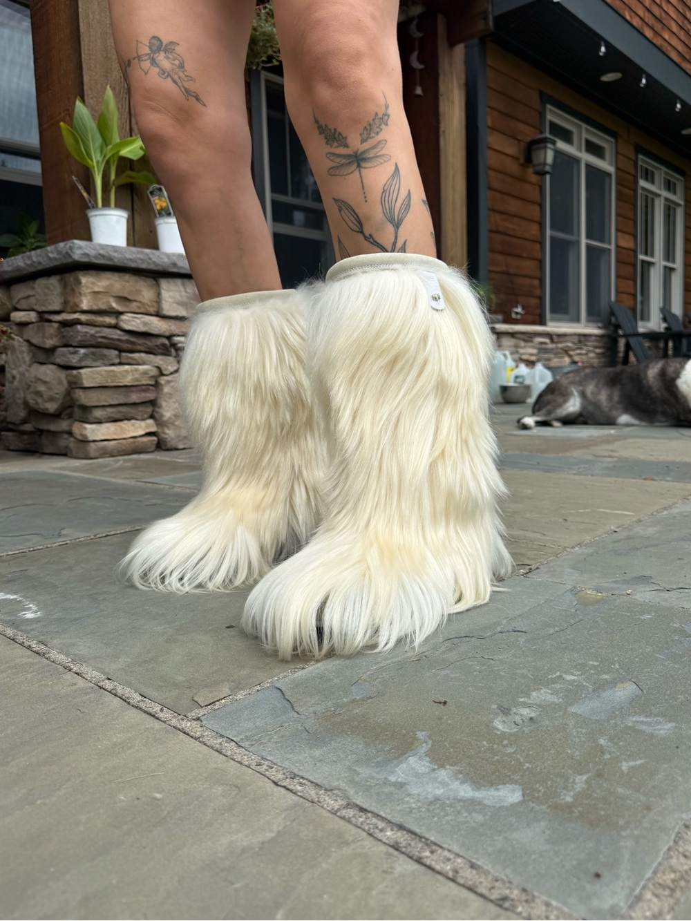 Vintage Deadstock Tecnica Yaghi “Yeti” Long Fur Snow Boots